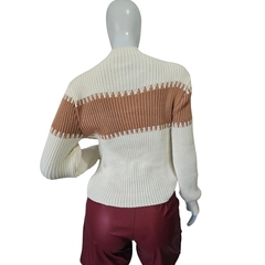 Casaco Tricot Feminino Gola Alta Manga Longa Frio Modal - Cachecol Acessórios