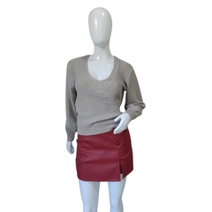 Imagem do Casaco Tricot Feminino Modal Sandoc Gola V