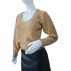 Casaco Tricot Feminino Modal Sandoc Gola V - comprar online