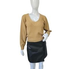 Casaco Tricot Feminino Modal Sandoc Gola V