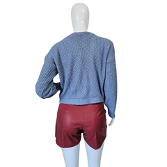 Casaco Cardigans Cropped Gola V Manga Longa Inverno Frio - loja online