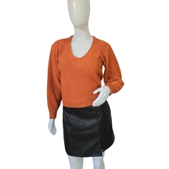 Casaco Tricot Feminino Modal Sandoc Gola V