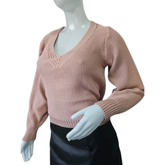 Casaco Tricot Feminino Modal Sandoc Gola V na internet