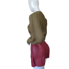 Casaco Tricot Feminino Modal Sandoc Gola V - loja online