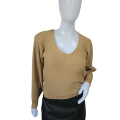 Casaco Tricot Feminino Modal Sandoc Gola V na internet