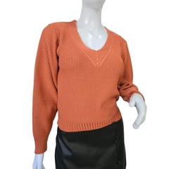 Casaco Tricot Feminino Modal Sandoc Gola V - Cachecol Acessórios