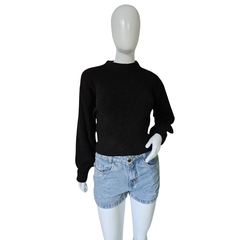 Casaco Tricot Mousse Gola Redonda Manga Longa Inverno Frio na internet