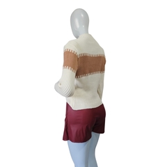 Casaco Tricot Feminino Gola Alta Manga Longa Frio Modal na internet