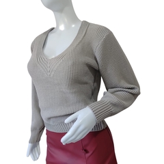 Casaco Tricot Feminino Modal Sandoc Gola V - loja online