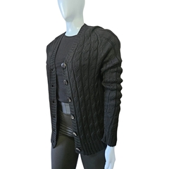 Imagem do Casaco Tricot Cardigans Gola V Relevo Transado Inverno