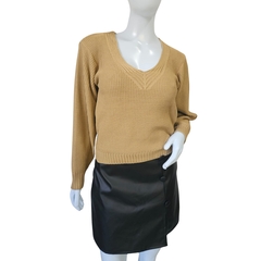 Casaco Tricot Feminino Modal Sandoc Gola V - loja online