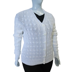 Imagem do Casaco Tricot Cardigans Gola V Relevo Transado Inverno
