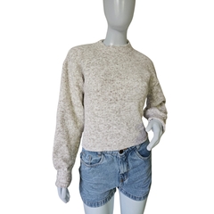 Casaco Tricot Mousse Gola Redonda Manga Longa Inverno Frio - comprar online