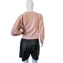 Casaco Tricot Feminino Modal Sandoc Gola V - comprar online