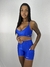Short canelado Azul na internet