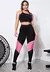 Calça Legging Detalhe Rosa Cropped Detalhe Busto Conjunto Fitness | REF: LX124