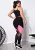Calça Legging Detalhe Rosa Cropped Detalhe Busto Conjunto Fitness | REF: LX124 - comprar online