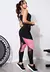 Calça Legging Detalhe Rosa Cropped Detalhe Busto Conjunto Fitness | REF: LX124 na internet