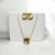 CONJUNTO QUADRADO FOSCO DOURADO