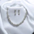CONJUNTO PEDRAS CRAVEJADAS RODIO BRANCO