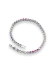 PULSEIRA RIVIERA COLORIDA RODIO BRANCO - comprar online