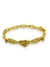 BRACELETE TORCIDO FLORES DOURADO - comprar online
