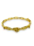 BRACELETE TORCIDO FLORES DOURADO - comprar online