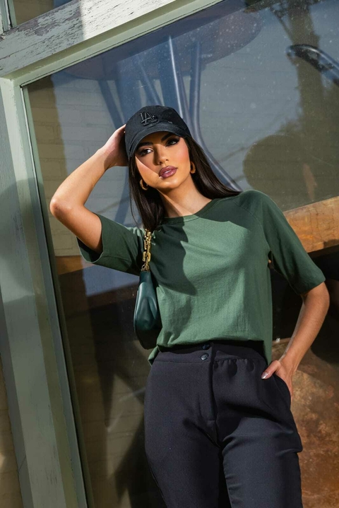 Blusa Raglan Verde Militar