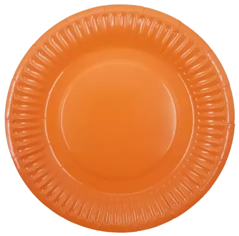 Plato Redondo Polipapel Naranja 18Cm x10 un - comprar online