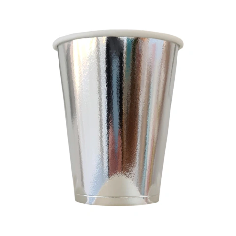 Vaso Polipapel Hot Stamping Plateado 10 U