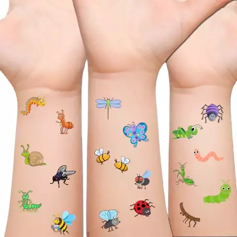 Tatto temporal Bichitos x10 planchas - comprar online