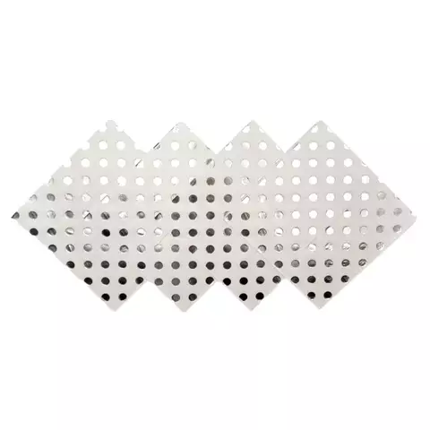 Servilleta Blanca Confetti Plateado X20
