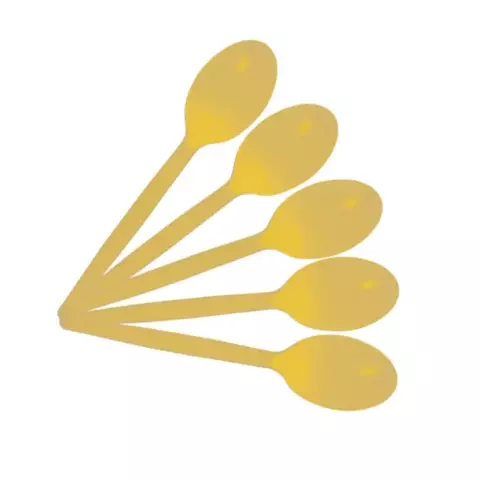 Cucharita Plastico Reforzado 11,5 cm x12 un Amarillo Mostaza - comprar online