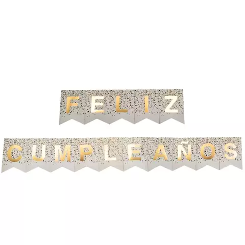 Banderin Feliz Cumpleaños Confetti