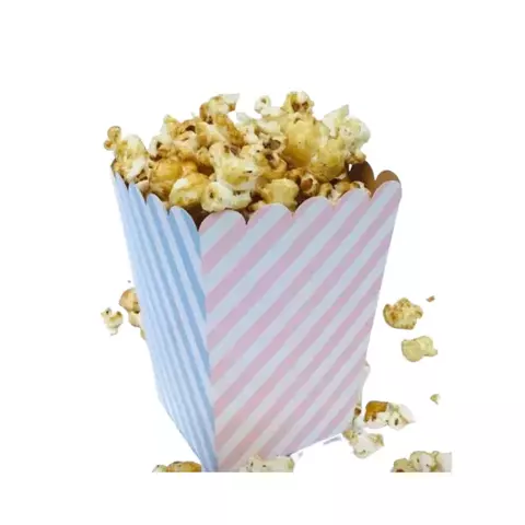 Caja Pochoclera Diagonales Pasteles X10