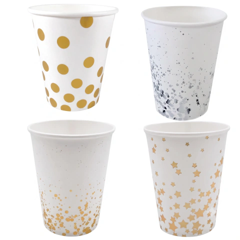 11 PAQUETES - vasos con stamping x10 - ¡LIQUIDACIÓN POR MUDANZA!