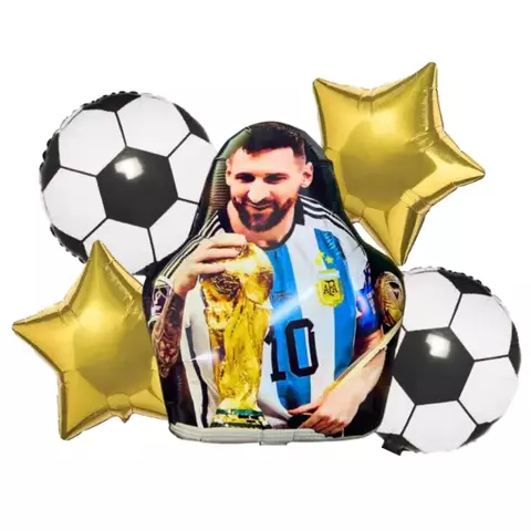 Set de Globos Argentina Messi x5 Piezas