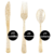 Set Tenedor + Cuchillo + Cuchara Glitter Dorado x36 un en internet