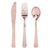Set Cubiertos Metalizados Rose Gold x36 Un