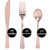 Set Cubiertos Metalizados Rose Gold x36 Un - comprar online