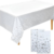 Mantel Metalizado Blanco con Estrellas Plata X1 Un