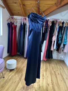VESTIDO DE SATEN CON CORSET Y TULL - tienda online