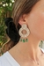 Aros Círculo light Gold y Cristales Verdes - comprar online