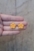 Aros Mini Flor | Amarillo Centro Rosa