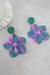 Flores | Verde Esmeralda - Fucsia - comprar online