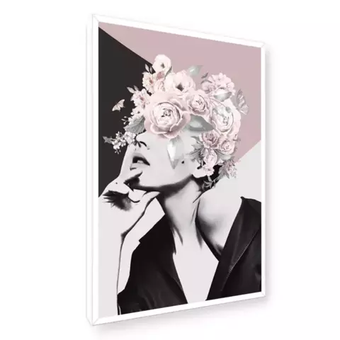 Quadro Rosa Morena Patchwork