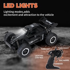 Coche Todo Terreno de Alta Velocidad RC con Luz LED