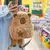 Saco de escola de estudante capibala almofada capivara saco casual all-match sac - Clareou Click