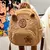 Saco de escola de estudante capibala almofada capivara saco casual all-match sac - comprar online
