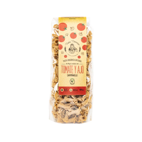 DOÑA DOMINGA Fideos campanelle integrales orgánicos con tomate y ajo 400 gr